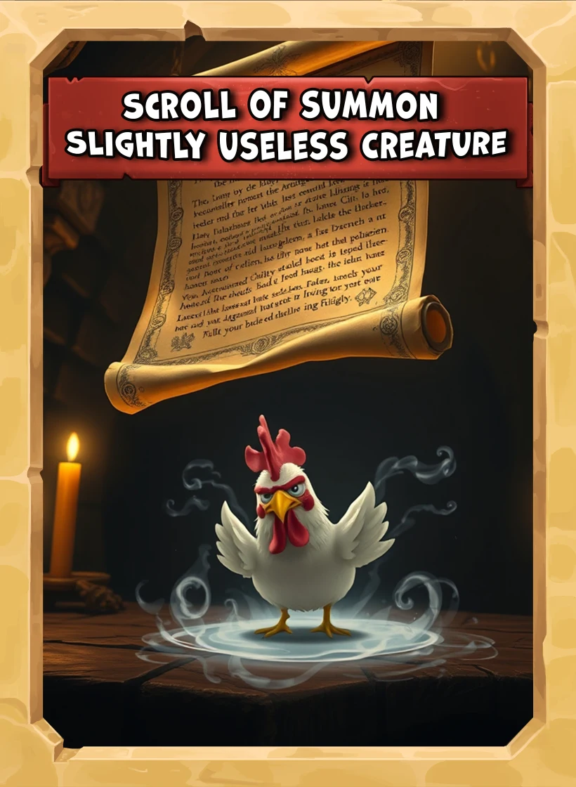 Scroll of Summon Slightly Useless Creature