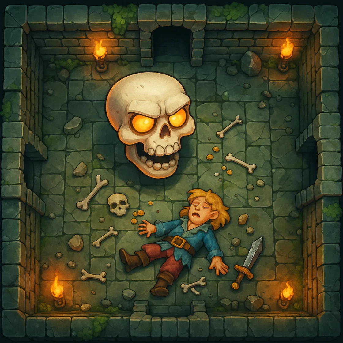Sample tile art from Dungeon Jerks